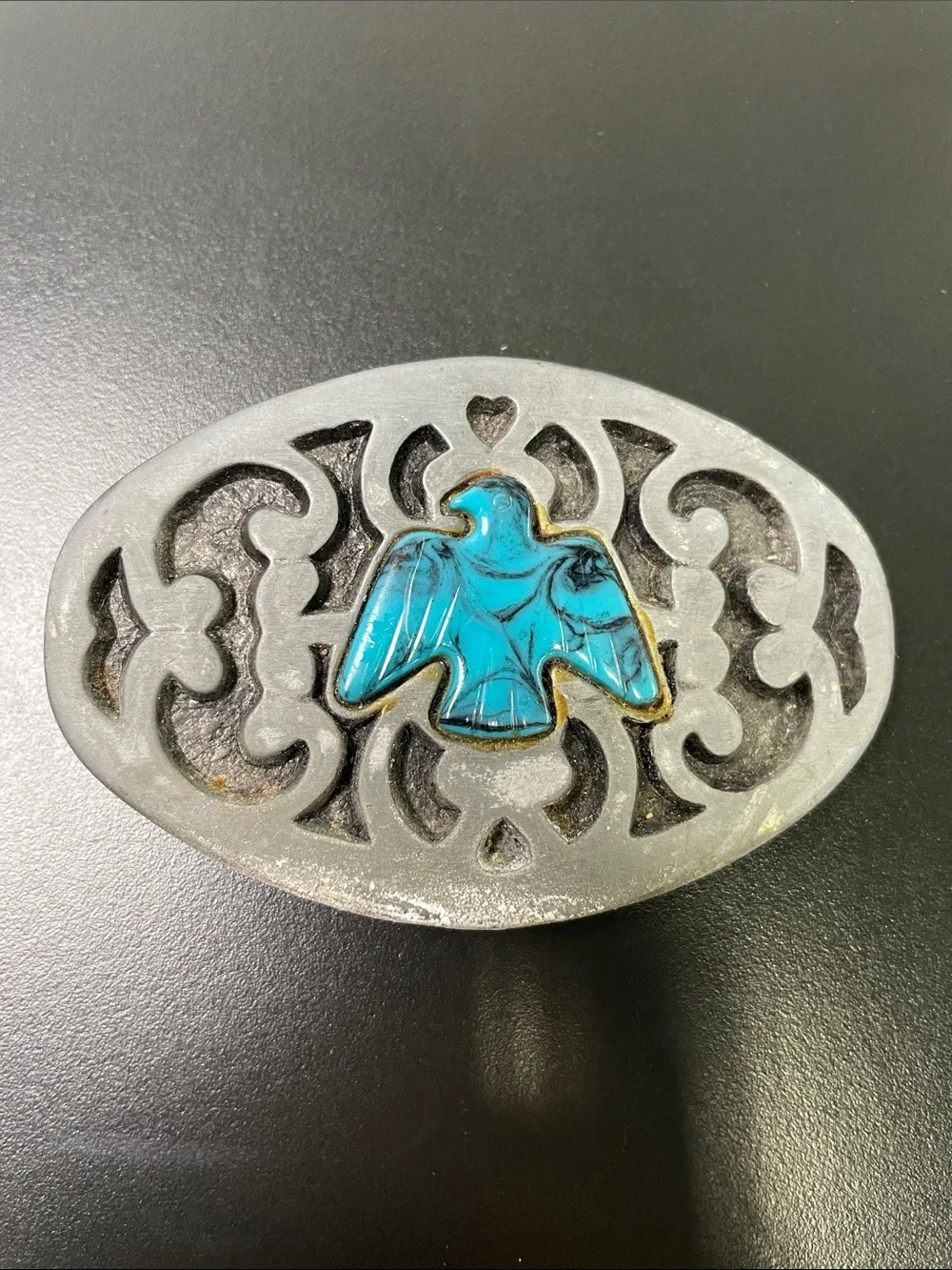 TURQUOISE EAGLE BELT BUCKLE FTL-09-077